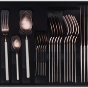 Столовые приборы VINTAGE anthracite chocolate mat 31 сталь 18/10, цвет серый и шоколад, матовый 24шт