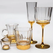 MACASSAR TEA PAIRЧайная пара 6 шт, хрусталь, золото 24К , H.21