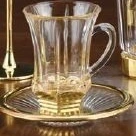 MACASSAR TEA PAIRЧайная пара 6 шт, хрусталь, золото 24К , H.21