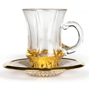 MACASSAR TEA PAIRЧайная пара 6 шт, хрусталь, золото 24К , H.21