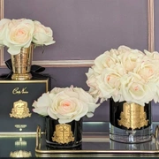 GRAND BOUQUET black glass blush Большой букет роз, 2 спрея по 10 мл, черная ваза, бледно-ро