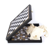 Chess/Backgammon/Ludo/Snakes Шахматы/нарды/лудо/змеи, 34х34см, цвет черный и слоновая кость