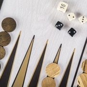 Chess/Backgammon/Ludo/Snakes Шахматы/нарды/лудо/змеи, 34х34см, цвет черный и слоновая кость