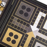 Chess/Backgammon/Ludo/Snakes Шахматы/нарды/лудо/змеи, 34х34см, цвет черный и слоновая кость