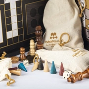 Chess/Backgammon/Ludo/Snakes Шахматы/нарды/лудо/змеи, 34х34см, цвет черный и слоновая кость