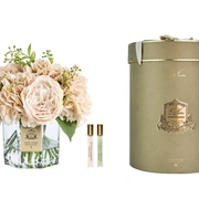 Букет гортензии с розами Cote Noire Classic bouquet Champagne, шампань, 2 спрея по 10 мл, 30 x 30 x