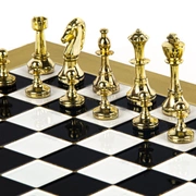 CLASSIC METAL CHESSШахматы классические, 36х36 см, золото с серебром, металл