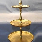 PLATE Этажерка, алюминий, цвет золото, 5 полок выс.165 см