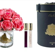 GRAND ROSE BUDS BOUQUETБольшой букет из бутонов роз, 2 спрея по 10 мл, коралловый, золотой декор