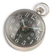 Часы Eye of Time AUTHENTIC MODELS, диам 10 Н 11,5 см, латунь, отделка серебро