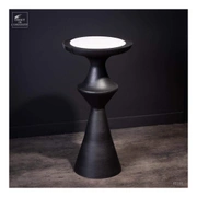 Side table (L)Столик диам 37,5 Н 73 см металл, мрамор