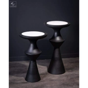 Side table (L)Столик диам 37,5 Н 73 см металл, мрамор