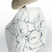 DRAPEEФигура женщины, керамика, японская техника Raku, 30 см