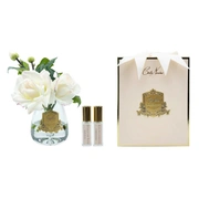TEA ROSE Pink blush clear goldРоза, цвет светло-розовый, прозрачная ваза, декор золотой, 2 спрея 5