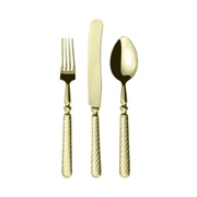 SOBOR CHAMPAGNE GLOSSY 89столовые приборы, сталь 18/10, цвет шампань, 24 шт. (6 ложек + 6 вилок + 6