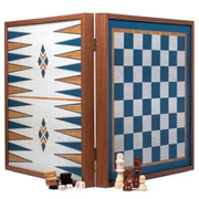 Chess/BackgammonШахматы и нарды, бирюзовый, 41х41 см орех