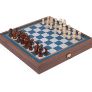 Chess/BackgammonШахматы и нарды, бирюзовый, 41х41 см орех