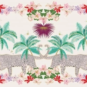 Leopard Palms LightКовер 300х220 ручной тафтинг, шерсть +тенсель, высота ворса 13 мм