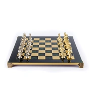 CLASSIC METAL CHESSШахматы классические, 44х44 см, золото с серебром, зеленый, металл