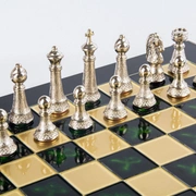 CLASSIC METAL CHESSШахматы классические, 44х44 см, золото с серебром, зеленый, металл