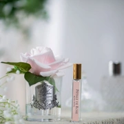 Роза-диффузор FRENCH ROSE french pink, розовый, прозрачная ваза, 1 спрей 10 мл