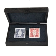 CARDSКарты игральные, отделка корпуса эко-кожа, цвет темно-серый, 24х17 см
