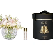 Round Summer Roses BlushДиффузор букет роз, бледно-розовый, круглая рифленая ваза, спрей 10 мл*2шт