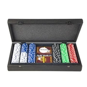POKER SETНабор для покера (карты 200 шт ) черный, корпус дерево 39х22 см