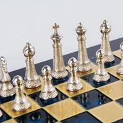 CLASSIC METAL CHESSШахматы классические, 44х44 см,золото с серебром, синий, металл