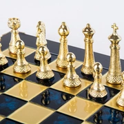 CLASSIC METAL CHESSШахматы классические, 44х44 см,золото с серебром, синий, металл