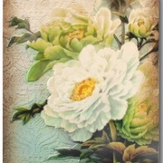PEONIES Плитка-панно Limited Edition 15/20/3 гипс, ручная работа