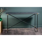 Console black marble Консольный столик 138х38 Н77 см, металл, мрамор