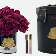 GRAND BOUQUET black glass carmine redБольшой букет роз, 2 спрея по 10 мл, черная ваза, крас