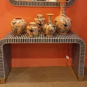 BIRDSВаза с крышкой низкая, коралловый, D18x22h, керамика