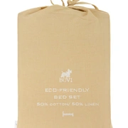 Комплект постельного белья "LINEN" 50%лен/50%хлопок,цвет:горчичный