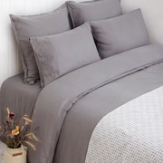 Комплект постельного белья LINEN 50%лен/50%хлопок, серый