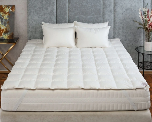 Наматрасник пуховый DOUBLE COMFORT GRASS кассетный 160x200