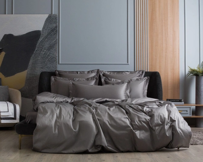 Постельное белье Graphite Allure Grass Полуторный простыня на резинке