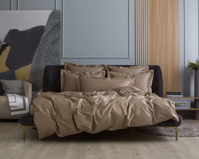Постельное белье Caramel Beige Allure Grass Полуторный
