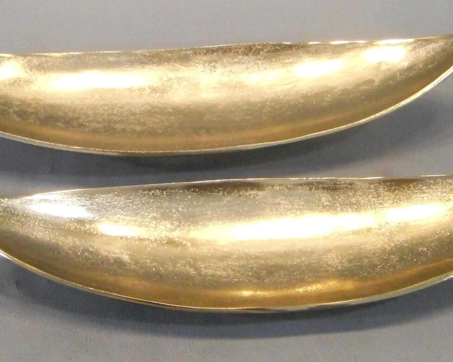 BOAT BOWL Поднос золото 51x15x10cm см алюминий BOAT BOWL Поднос золото 51x15x10cm см алюминий