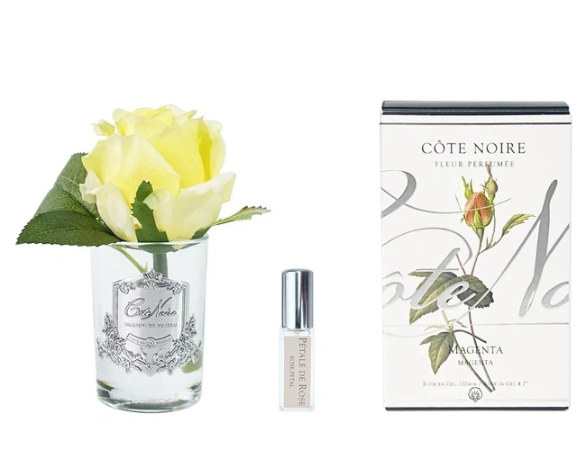 Бутон розы диффузор ROSE BUD yellow, желтый, прозрачная ваза, 1 спрей 5 мл ВхШхД 13 Бутон розы диффузор ROSE BUD yellow, желтый, прозрачная ваза, 1 спрей 5 мл ВхШхД 13