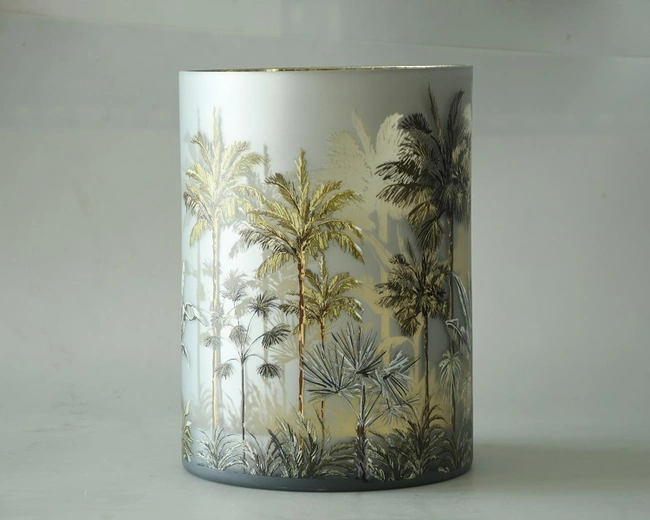 PALMTREESВаза для свечи, золотой, стекло D18x24h PALMTREESВаза для свечи, золотой, стекло D18x24h