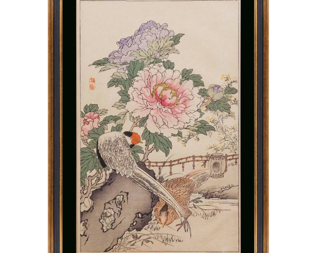 BAIREI:CRANE & PEONYПостер 55х80 BAIREI:CRANE & PEONYПостер 55х80