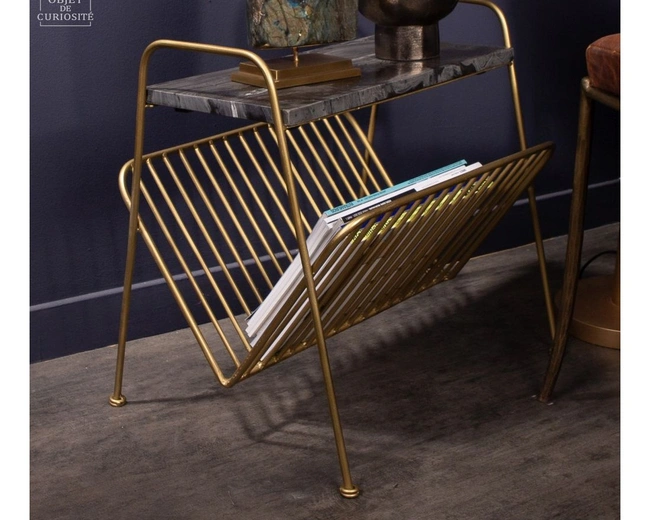 Magazine rackПодставка для журналов, 51х41 Н51 см, металл, мрамор