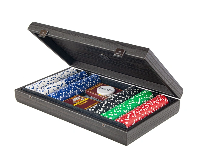 POKER SETНабор для покера (карты 300 шт ) 39х22 см, дерево, черная эко-кожа POKER SETНабор для покера (карты 300 шт ) 39х22 см, дерево, черная эко-кожа