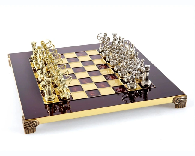Luxury Archers ChessШахматы, лучники, красный, золото с серебром, 28х28 см, металл Luxury Archers ChessШахматы, лучники, красный, золото с серебром, 28х28 см, металл