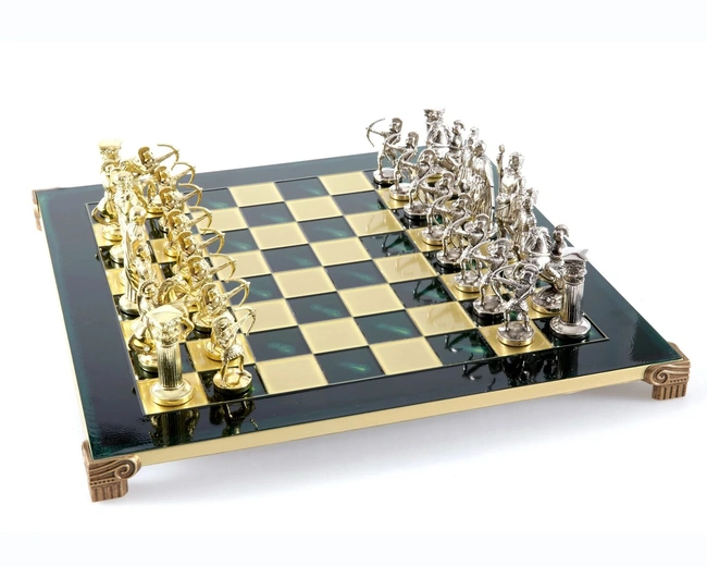 Luxury Archers ChessШахматы, лучники, зеленый, золото с серебром, 44х44 см, металл Luxury Archers ChessШахматы, лучники, зеленый, золото с серебром, 44х44 см, металл