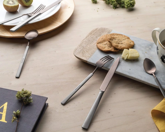Столовые приборы VINTAGE anthracite chocolate mat 31 сталь 18/10, цвет серый и шоколад, матовый 24шт