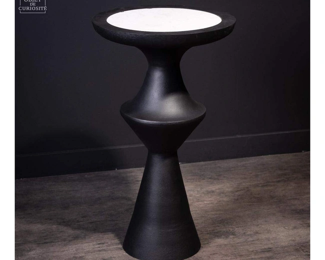 Side table (S)Столик диам 37,5 Н 65 см металл, мрамор