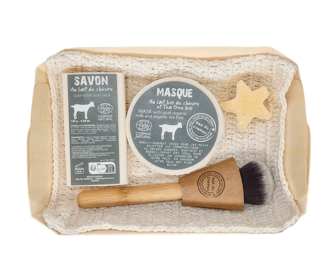 COFFRET CHEVRE Набор для всех типов кожи 1 мыло 130 гр, 1 маска-мыло для лица твердая 150 гр, кисточ COFFRET CHEVRE Набор для всех типов кожи 1 мыло 130 гр, 1 маска-мыло для лица твердая 150 гр, кисточ